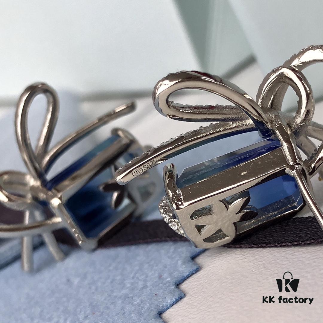 HEFANG Jewelry Ice Blue First Snow Earrings