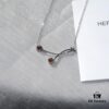 HEFANG 925 Sterling Silver Cherry Collar Necklace, Designer Pendant Jewelry
