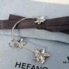 HEFANG Jewelry Frangipani Huggie Earrings