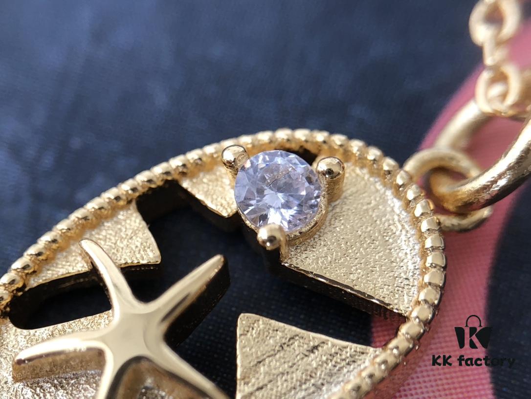 HEFANG Jewelry Starfish 18K Gold Plated Necklace