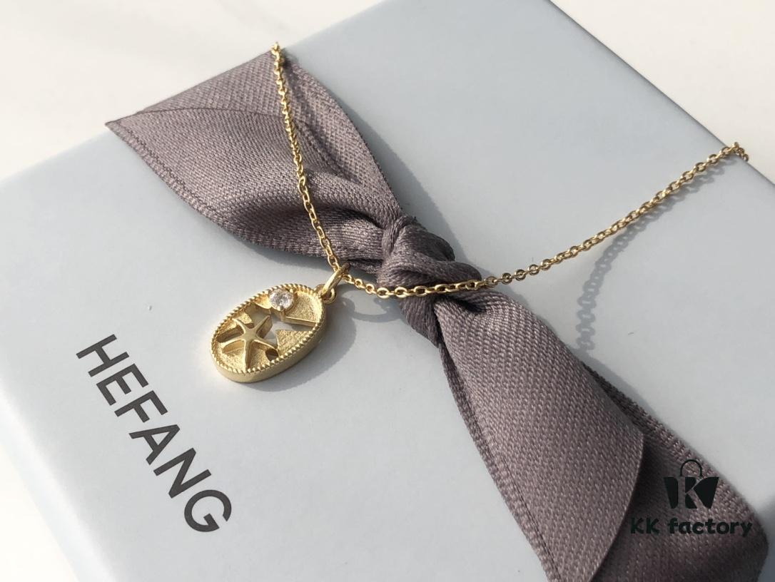 HEFANG Jewelry Starfish 18K Gold Plated Necklace