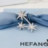 HEFANG / Drifting Snow Brooch 925 Silver Unique Sweater Collar Pin Accessory