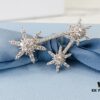 HEFANG / Drifting Snow Brooch 925 Silver Unique Sweater Collar Pin Accessory
