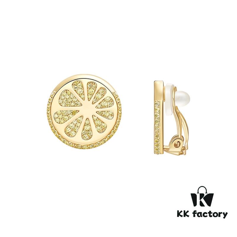 Hefang Jewelry Lemon Slice Ear Clips