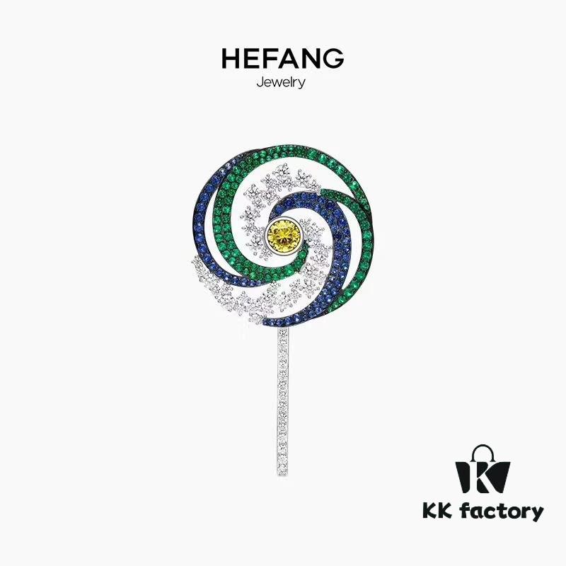 He Fang Lollipop Brooch