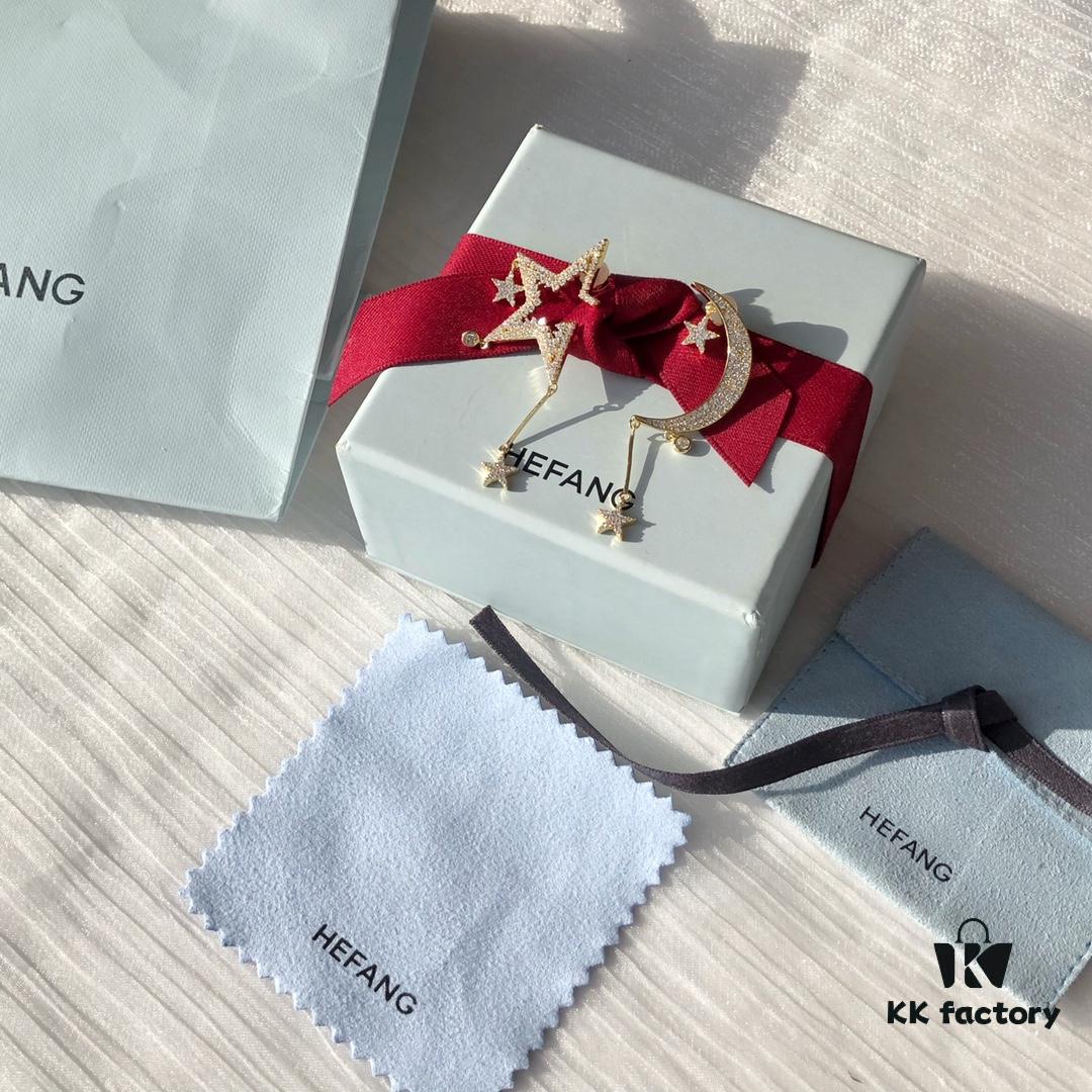 HEFANG Jewelry Starry Night Asymmetric Earrings