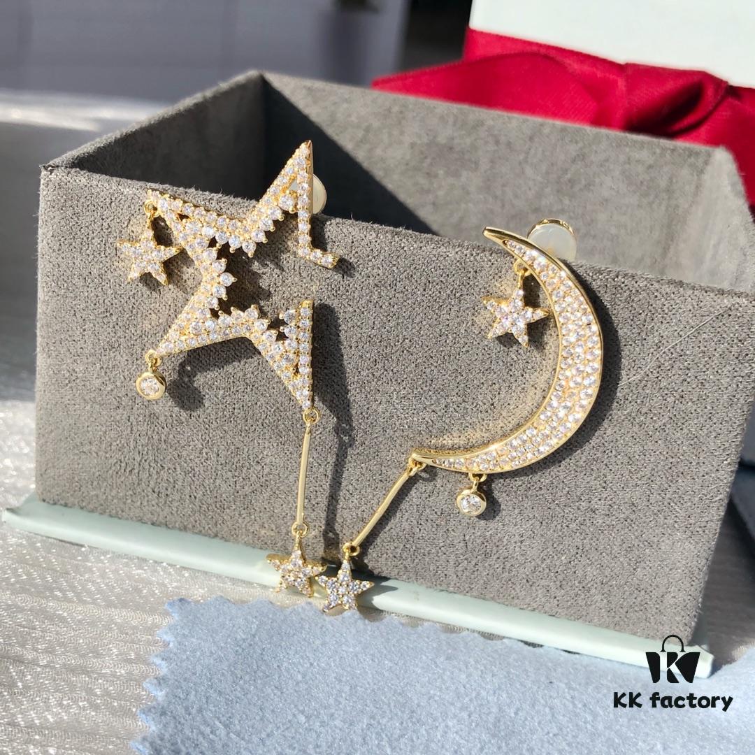 HEFANG Jewelry Starry Night Asymmetric Earrings