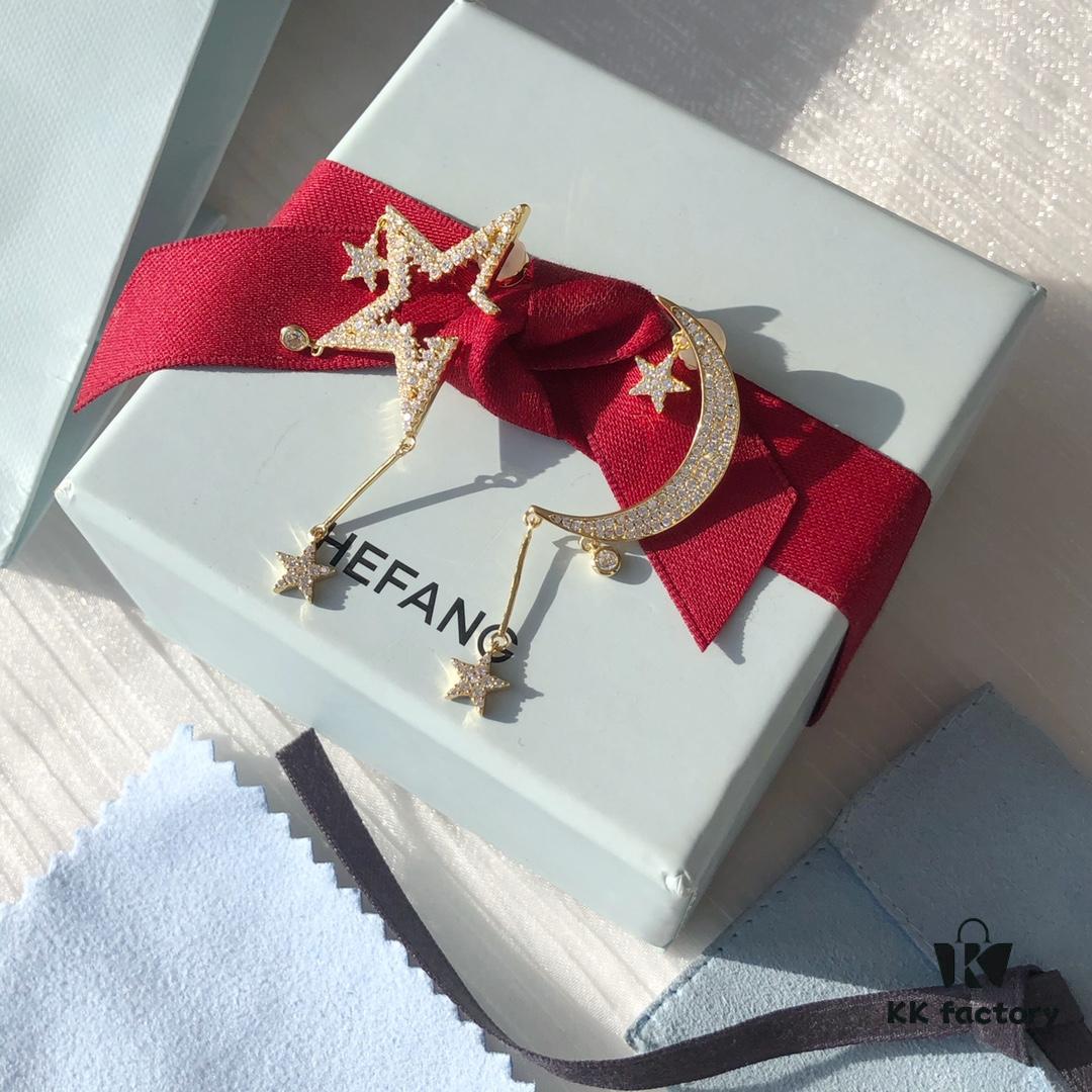 HEFANG Jewelry Starry Night Asymmetric Earrings