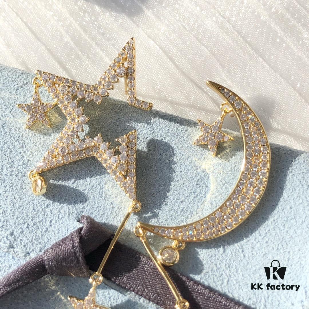 HEFANG Jewelry Starry Night Asymmetric Earrings
