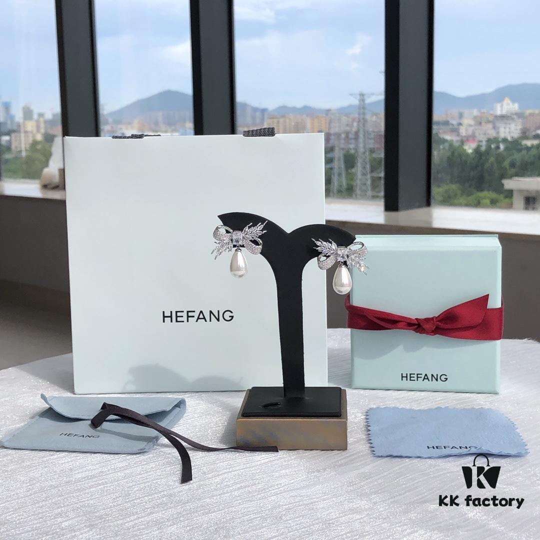 HEFANG Jewelry Bow Wheat Ear Earrings