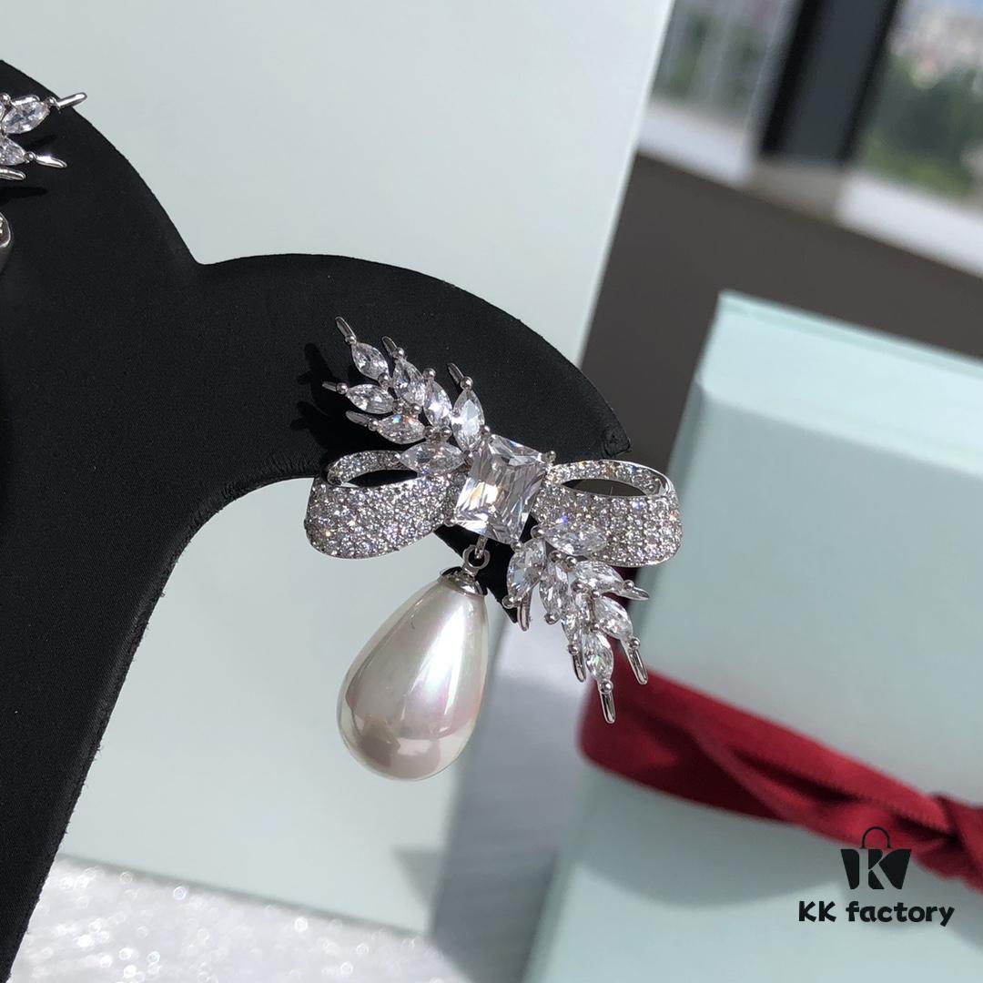 HEFANG Jewelry Bow Wheat Ear Earrings