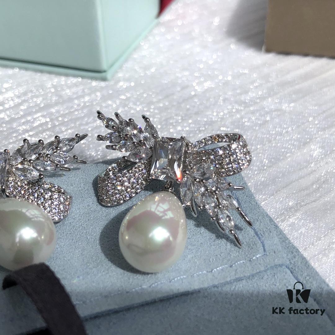 HEFANG Jewelry Bow Wheat Ear Earrings