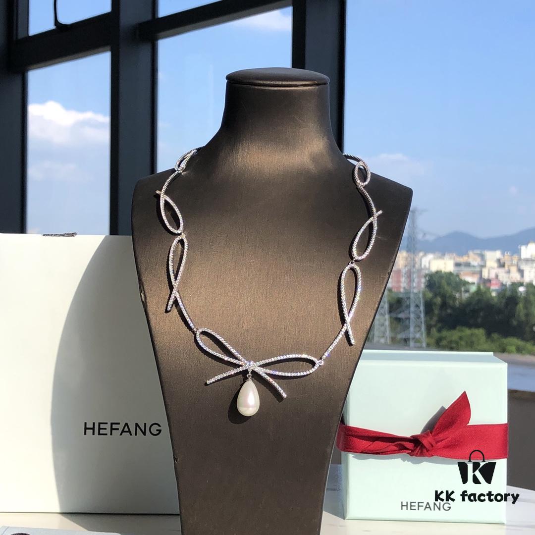 HEFANG Jewelry Bow Ribbon Necklace