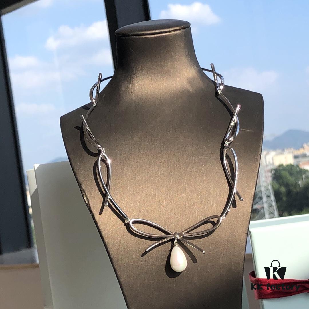 HEFANG Jewelry Bow Ribbon Necklace
