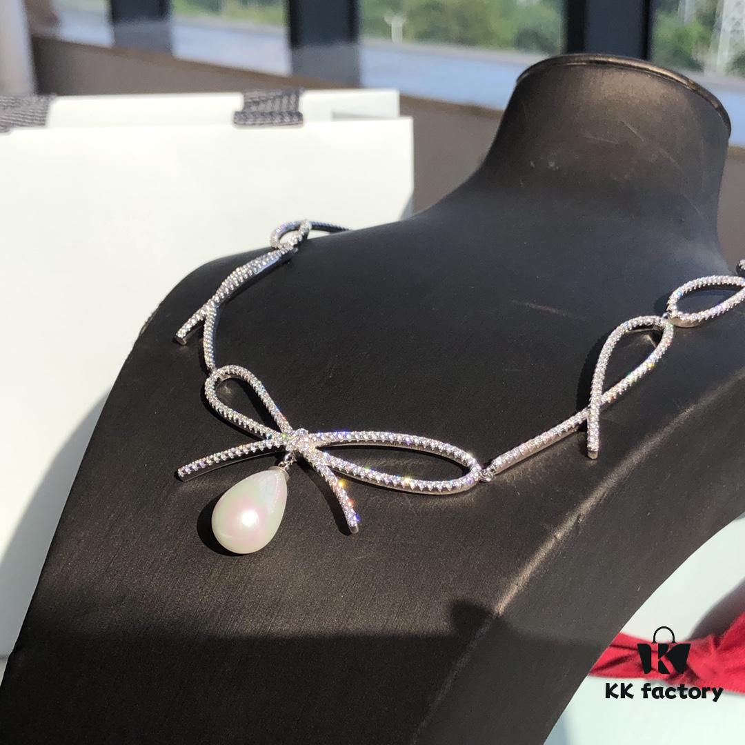 HEFANG Jewelry Bow Ribbon Necklace