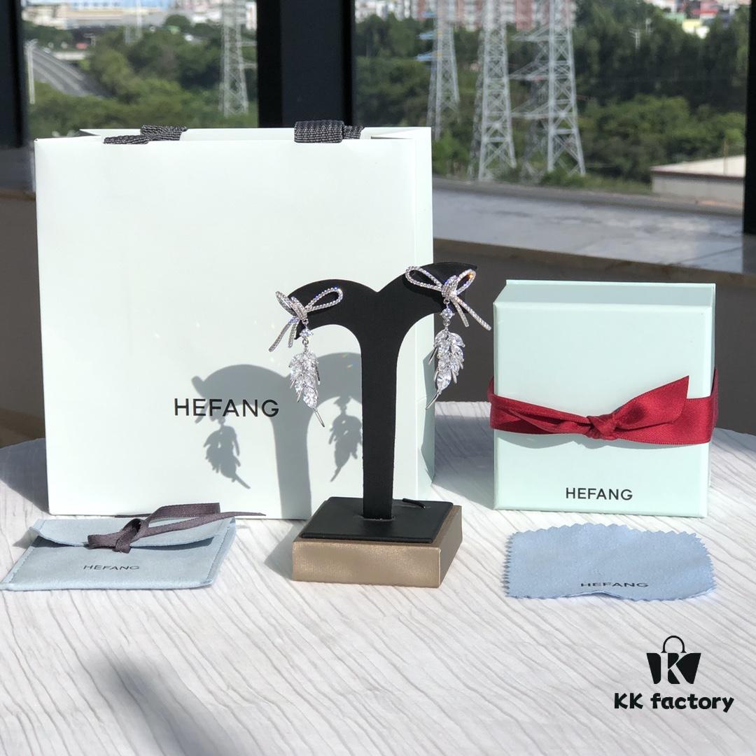 HEFANG Jewelry Ribbon Wheat Ear Earrings