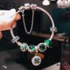 Pandora Fresh Green Clover Lucky Charm - New Arrival, Premium Replica with Authentic Materials
