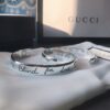 Gucci Blind for Love Collection 925 Sterling Silver Bracelet with Floral, Bird, Tiger Head, Eye and Heart Motifs