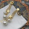 Dior Pearl CD Pearl Tassel Stud Earrings