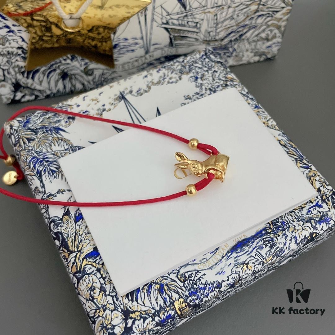 D Limited Edition Rabbit Year Red String Bracelet