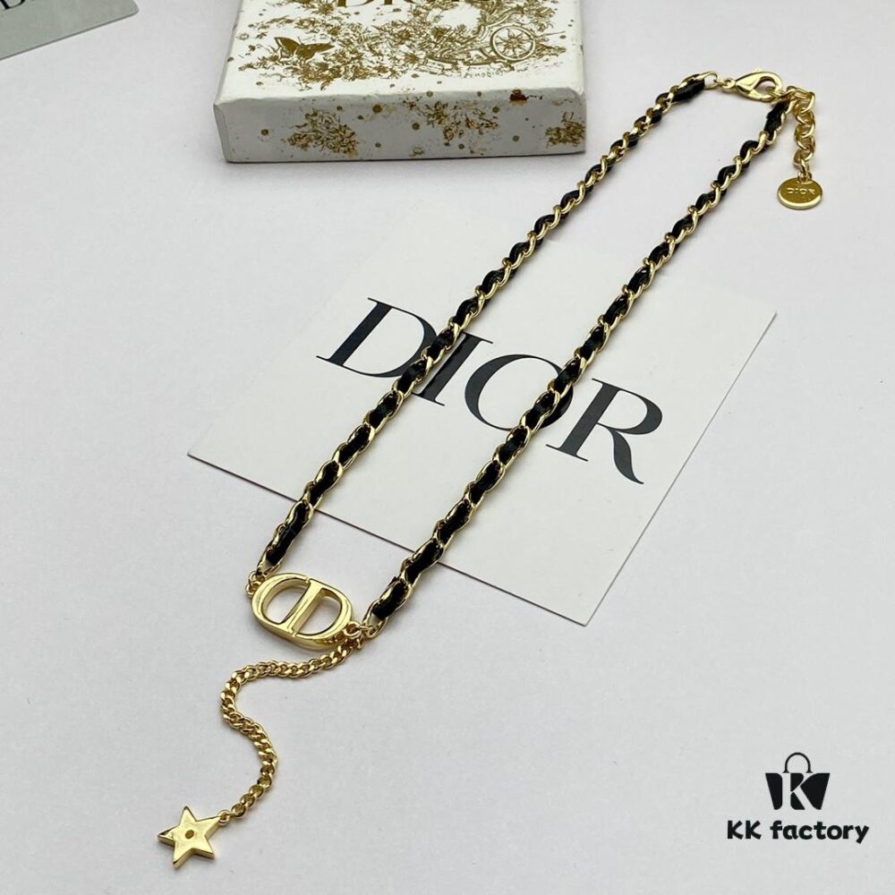 Dior New Leather CD Necklace