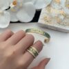 Dior 23 Code Enamel Green Diamond Trilogy Ring Set with Bracelet