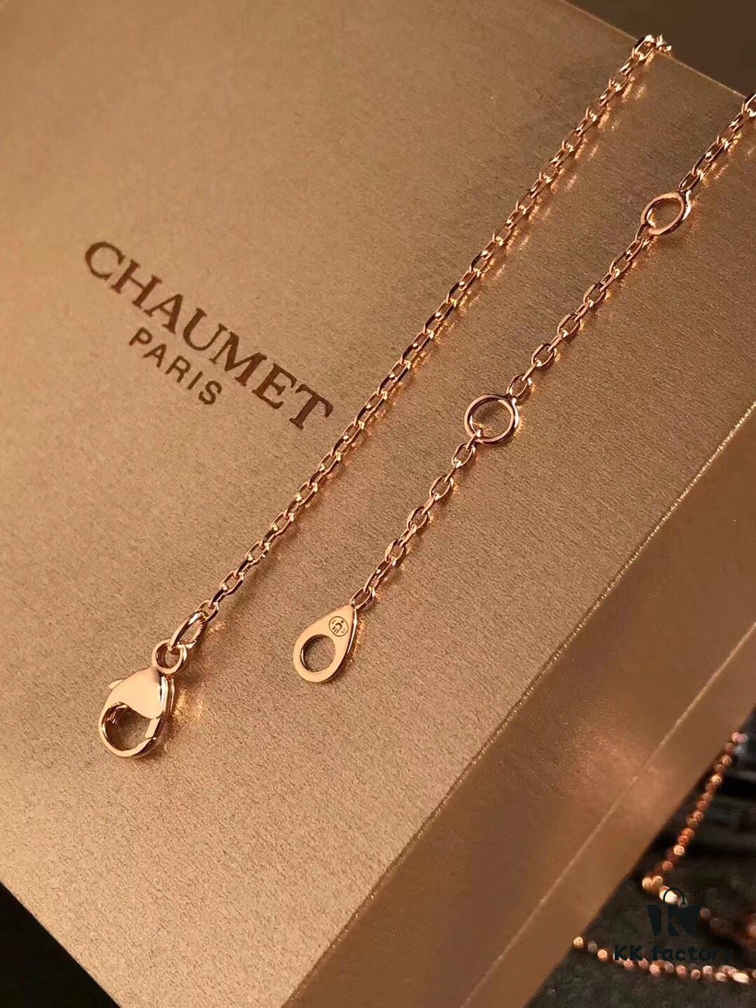 CHAUMET PARIS Liens 'Forever Connected' Diamond Ring, 925 Silver Plated with 18K Gold, Heavily Sparkling – Highly Recommended! Openwork Cross Design Adorned with Brilliant Zirconia Stones, Glittering ✨✨