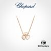 Chopard Happy Hearts Wings Series Champagne Gold Red Agate Peacock White Shell Floating Diamond Necklace