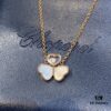 Chopard Happy Hearts Wings Series Pendant Necklace with Movable Diamond and Mother-of-Pearl Hearts