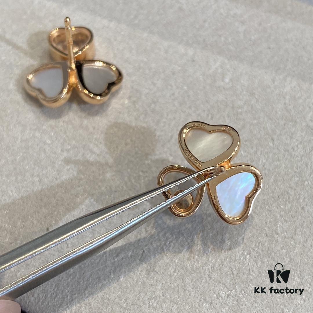 Chopard Happy Hearts Wings Series Pendant with Movable Diamond and Mother-of-Pearl Hearts