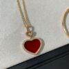 Chopard Heart Necklace and Bracelet with Diamond Trimmings in New Year Red