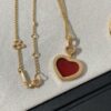 Chopard Heart Necklace and Bracelet with Diamond Trimmings in New Year Red
