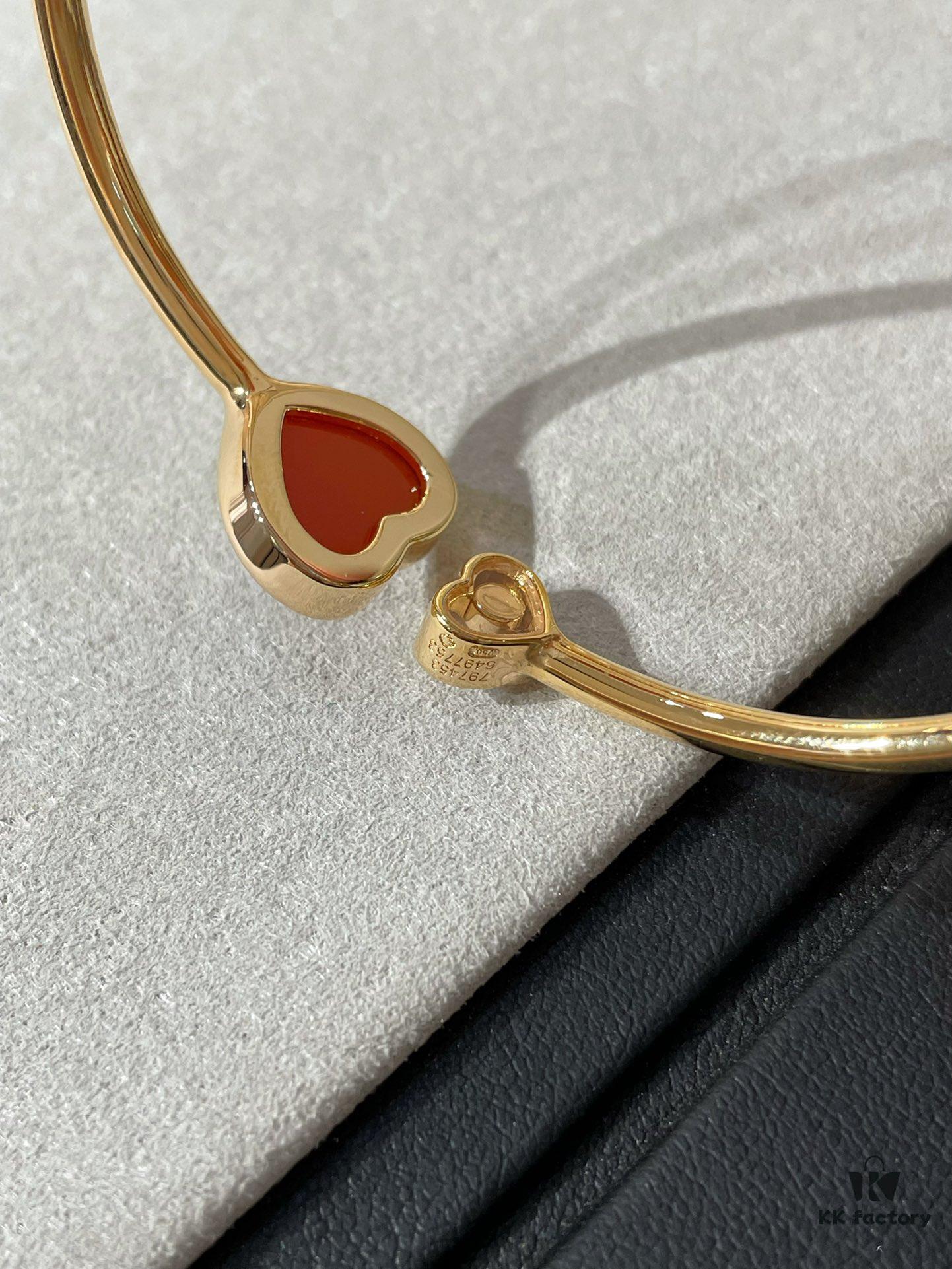 Chopard Heart Necklace and Bracelet with Diamond Trimmings in New Year Red