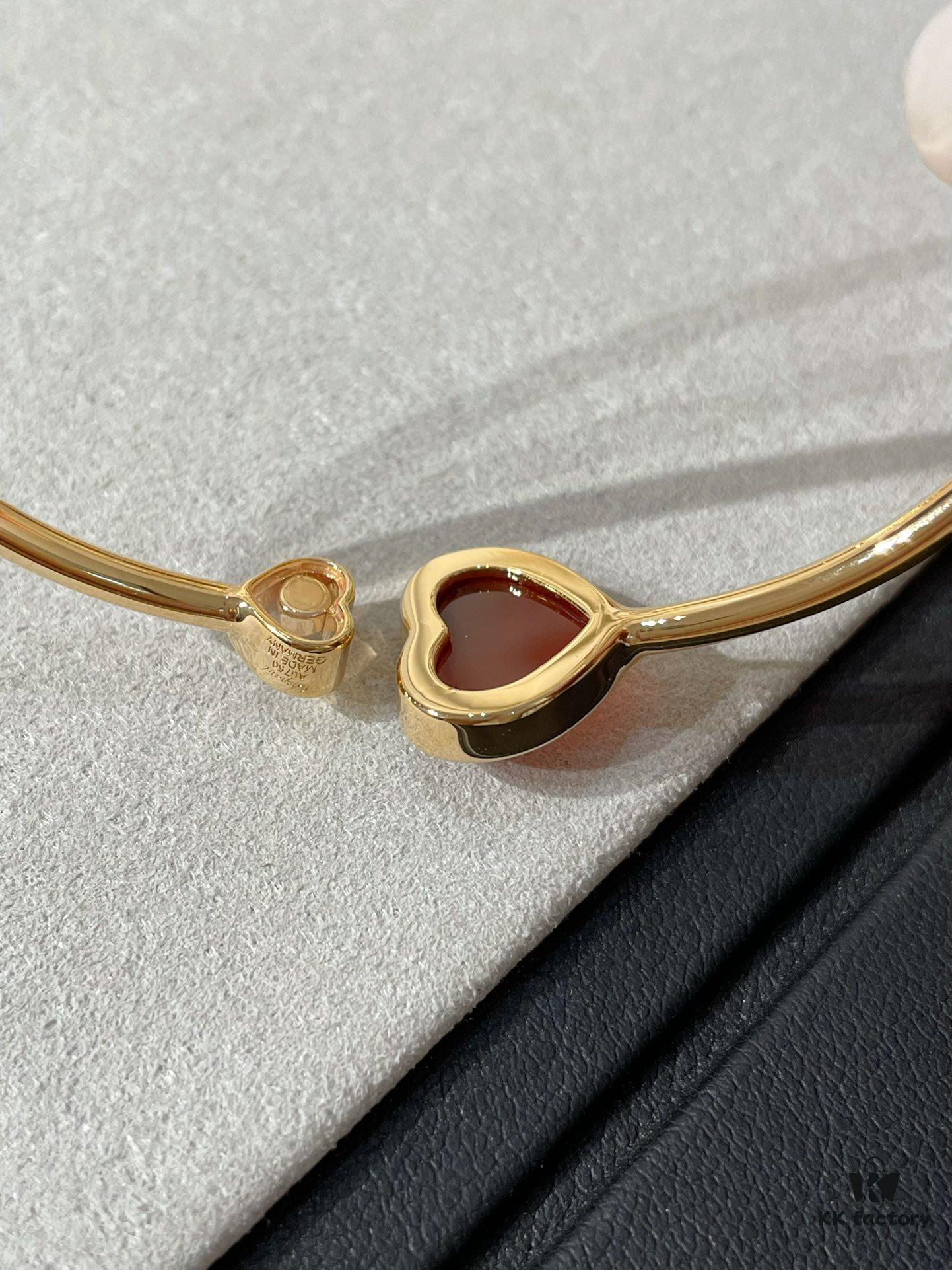 Chopard Heart Necklace and Bracelet with Diamond Trimmings in New Year Red