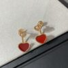 Chopard Heart Earrings with Red Agate