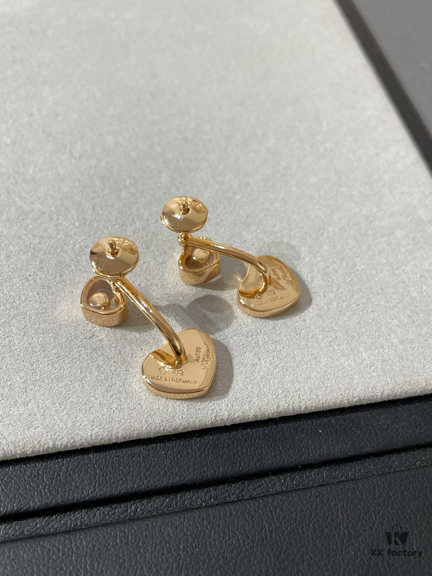 Chopard Heart Earrings with Red Agate