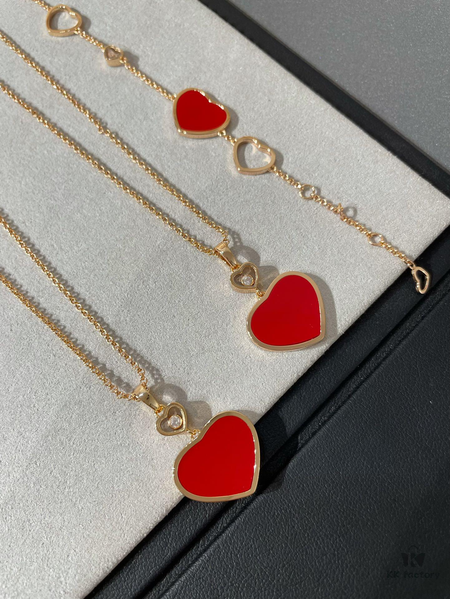 Chopard Heart Necklace with Happy Diamonds - Classic Collection ❤ New Year Red