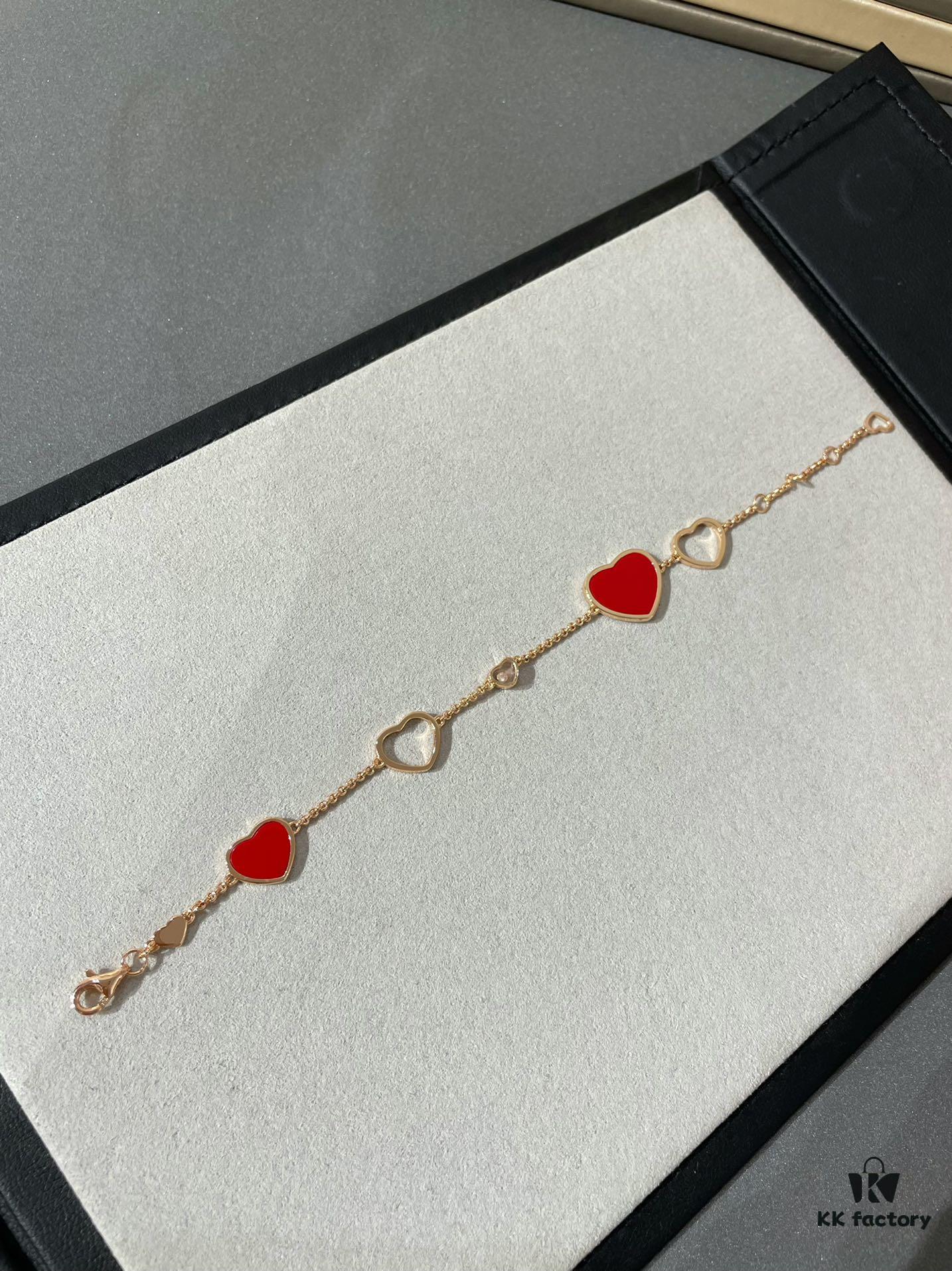 Chopard Heart Necklace with Happy Diamonds - Classic Collection ❤ New Year Red