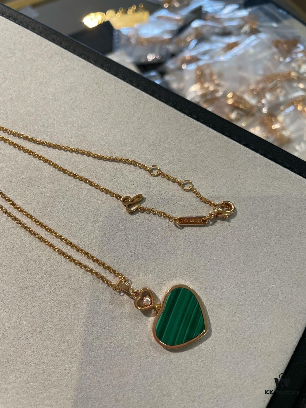 Chopard Green Malachite Heart Necklace