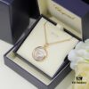 Chopard Necklace: Iconic Lucky Chopard with Moving Diamond, 18K Rose Gold Plated Adjustable Three-Ring Pendant