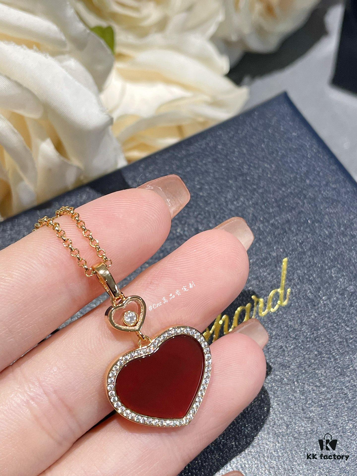 Chopard Happy Hearts Series Heart Necklace with Moving Diamond