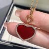 Chopard Happy Hearts Series Heart Necklace with Moving Diamond