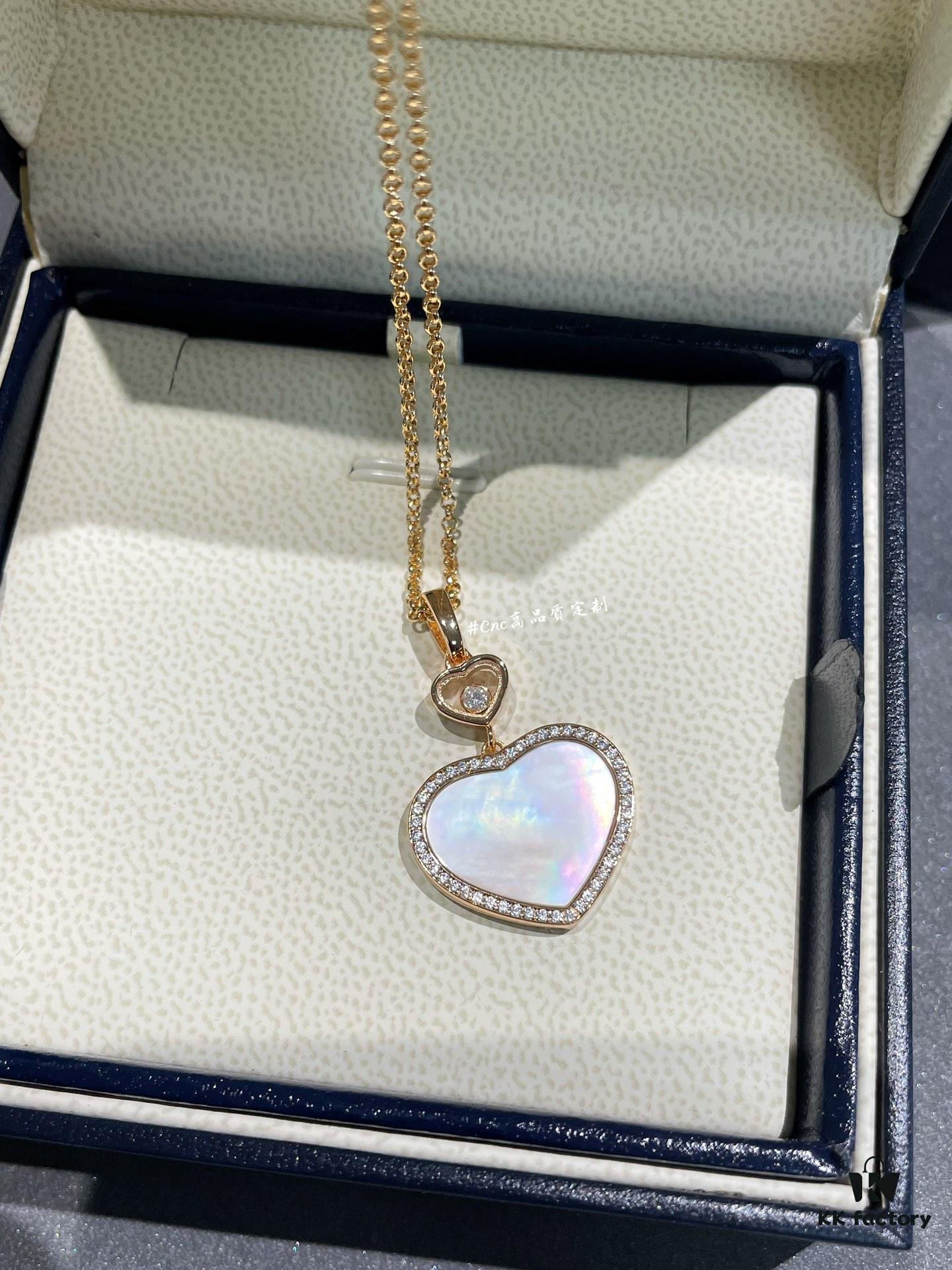 Chopard Happy Hearts Series Heart Necklace with Moving Diamond
