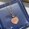 Chopard Heart Pendant Necklace with Zircon Accents, High-Quality K-Gold Finish, Sparkling and Elegant