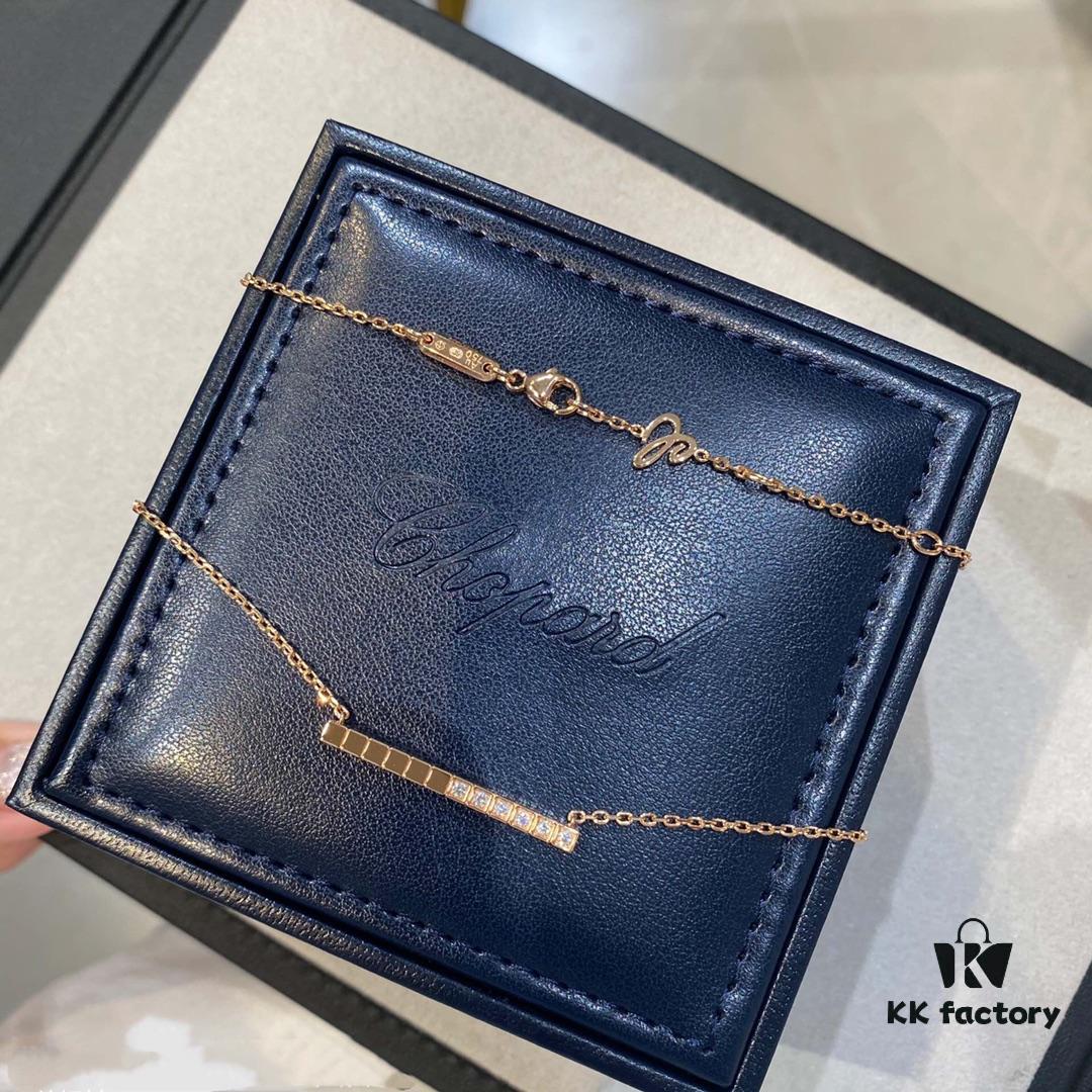 Chopard IceCube Collection Geometric Necklace, Recommended by Celebrities! Premium Quality, Exclusive Design!