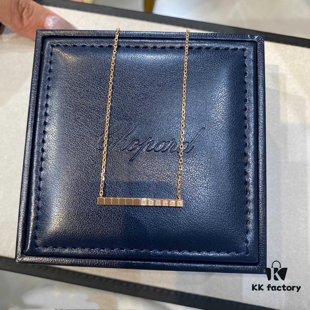 Chopard IceCube Collection Geometric Necklace, Recommended by Celebrities! Premium Quality, Exclusive Design!