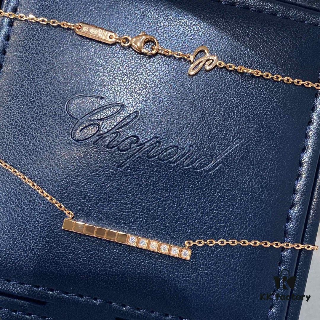 Chopard IceCube Collection Geometric Necklace, Recommended by Celebrities! Premium Quality, Exclusive Design!