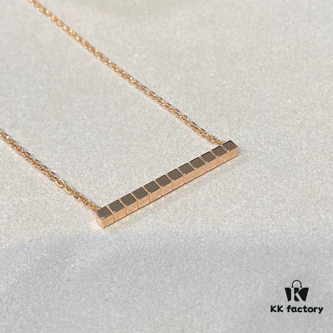 Chopard IceCube Collection Geometric Necklace, Recommended by Celebrities! Premium Quality, Exclusive Design!