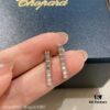 Chopard New Arrival Simple and Exquisite High Jewelry, Ice Cube Diamond Earrings in White Gold, Timeless Design with Easy Maintenance and Fade-Resistant Quality
