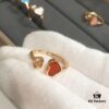 Chopard Happy Hearts Series Heart Ring with Natural Gemstone and Floating Diamond